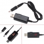 کابل تبدیل USB پاوربانک به 9V و 12V برای برق اضطراری مودم دارای نمایشگر