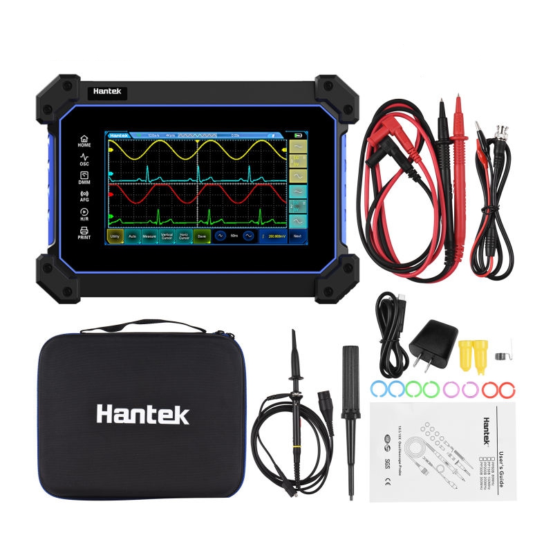 اسیلوسکوپ و فانکشن ژنراتور دیجیتال پرتابل چهار کاناله 200MHZ با نمایشگر تمام لمسی HANTEK TO1204D