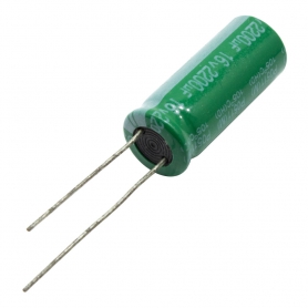 خازن الکترولیتی 2200uF / 16V تایوانی مارک TAICON (OXO)