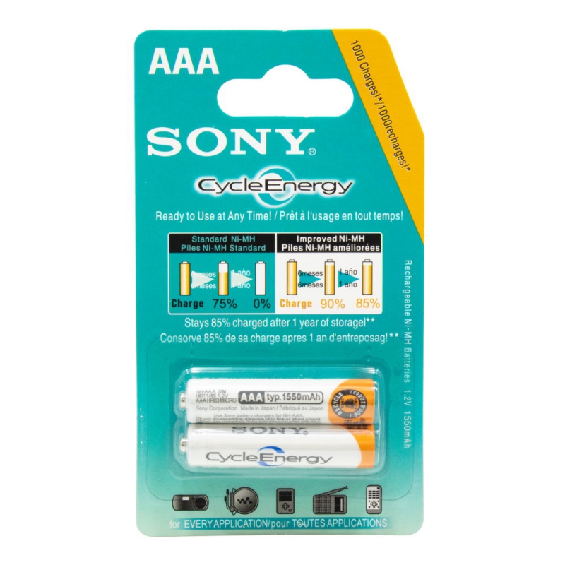 باتری نیم قلمی CycleEnergy قابل شارژ 1550mAh دوتایی مارک SONY