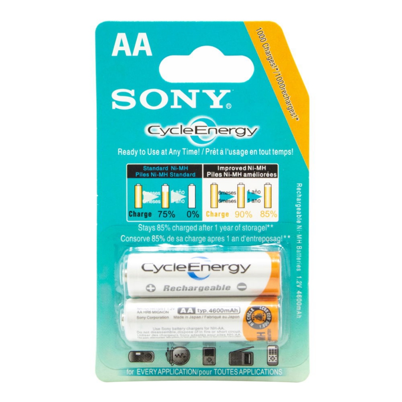 باتری قلمی CycleEnergy قابل شارژ 4600mAh دوتایی مارک SONY