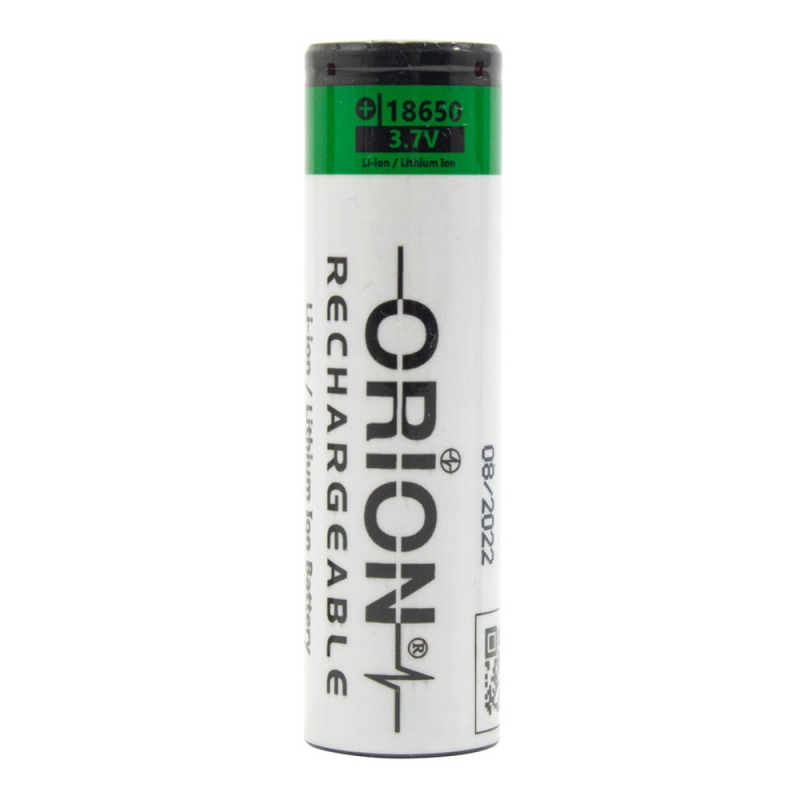 باتری لیتیوم یون 3.7v سایز 18650 سرتخت 1500mAh مارک ORION