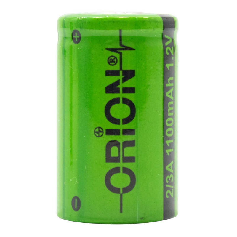 باتری قابل شارژ 1100mAh سرتخت سایز 2/3A مارک ORION
