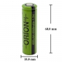 باتری شارژی نیکل-متال هیدرید 1.2V سایز 4500mAh 7/5A مارک ORION