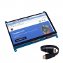نمایشگر 7 اینچ لمسی دارای ورودی HDMI مناسب برد های دارای پورت HDMI رزولوشن 1024x600