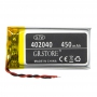 باتری لیتیوم پلیمر 3.7v ظرفیت 450mAh مارک GR.STORE کد 402040
