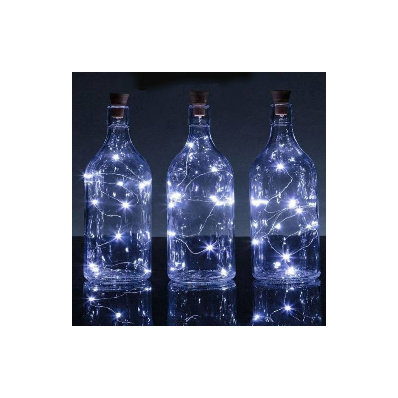 ریسه LED مفتولی سفید مهتابی دو متری طرح درب بطری