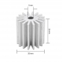 هیت سینک آلومینیومی استوانه ای سوراخدار 16 پره 30x25mm
