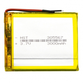باتری لیتیوم پلیمر 3.7v ظرفیت 3000mAh مارک HST کد 305567