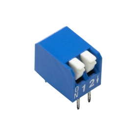 دیپ سوئیچ 2 تایی پیانویی تایوانی آبی (OXO) DSR-02