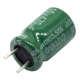 خازن الکترولیتی 470uF / 10V تایوانی مارک TAICON با طول عمر بالا 