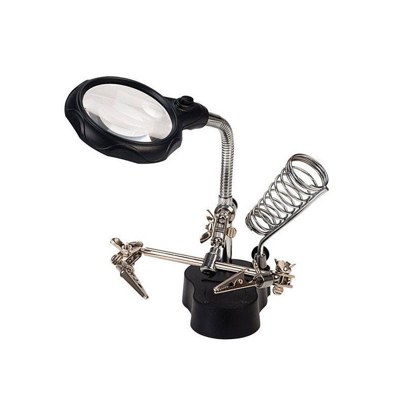 گیره مونتاژ ذره بین دار بزرگ به همراه پایه هویه TE-801