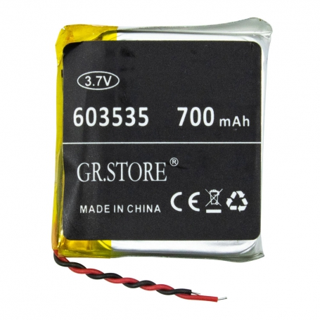 باتری لیتیوم پلیمر 3.7v ظرفیت 700mAh مارک GR.STORE کد 603535