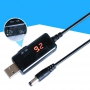 کابل تبدیل USB پاوربانک به 9V و 12V برای برق اضطراری مودم دارای نمایشگر