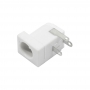 جک آداپتوری مادگی سفید استاندارد DC-005 قطر پین 2.35mm