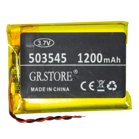 باتری لیتیوم پلیمر 3.7v ظرفیت 1200mAh مارک GR.STORE کد 503545