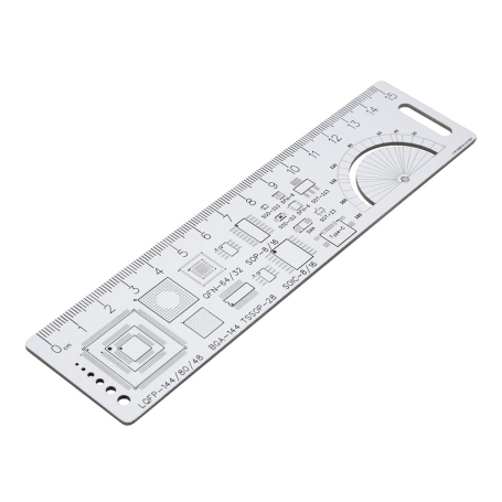 خط کش PCB پکیج های قطعات الکترونیک 15 سانتی متری