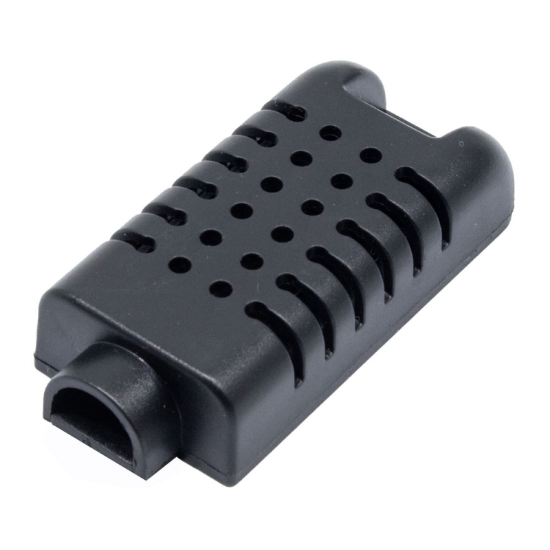 جعبه پلاستیکی سنسور دما و رطوبت مشکی مدل ABD142 سایز 59x27x13mm
