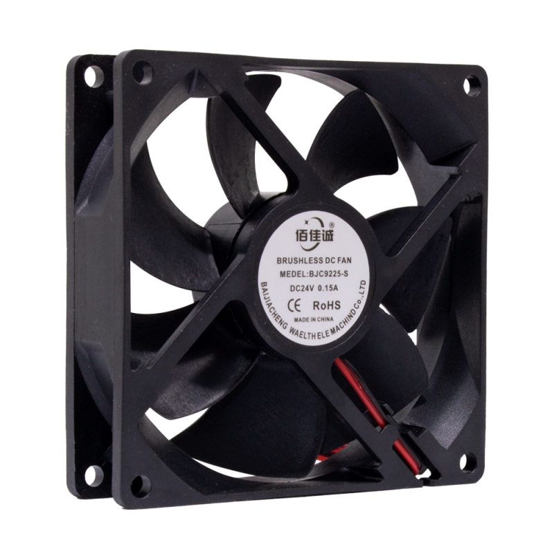 فن 24V دو سیمه سایز 9.2x9.2 ضخامت 2.5CM
