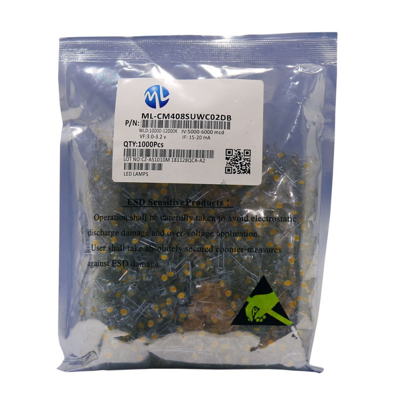 LED کلاهی چیپ بزرگ سفید آفتابی 5mm مارک ML 