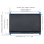 نمایشگر 7 اینچ لمسی دارای ورودی HDMI مناسب برد های دارای پورت HDMI رزولوشن 1024x600