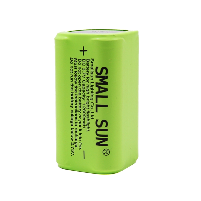 پک 4 عددی باتری لیتیوم یون 3.7v سایز 18650 سرتخت 12800mAh مارک SMALL SUN