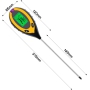 PH متر - دما و رطوبت و نور سنج میله ای دیجیتال 4 کاره خاک مدل AMT-300