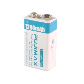 باتری کتابی 9 ولت لیتیوم یون قابل شارژ 1200mAh مارک Pujimax با ورودی Type-C