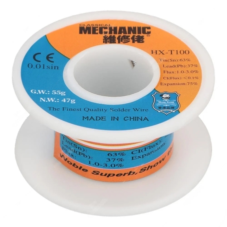 سیم لحیم 0.6mm 55gr مارک Mechanic مدل HX-T100