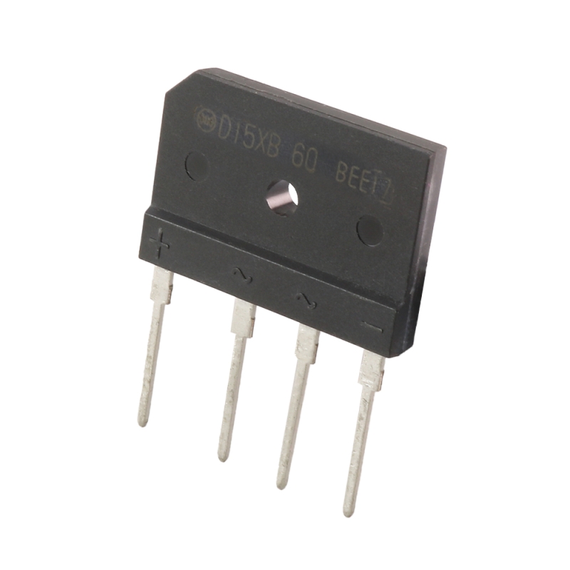 پل دیود 15A-600V تخت شانه ای D15XB60 مارک Shindengen