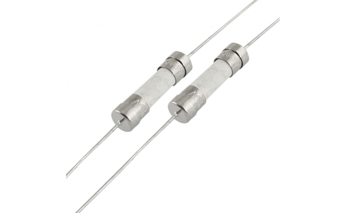 فیوز گچی 1.25A - 250V پایه دار سایز 5x20