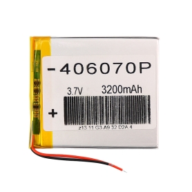 باتری لیتیوم پلیمر 3.7v ظرفیت 3200mAh کد 406070