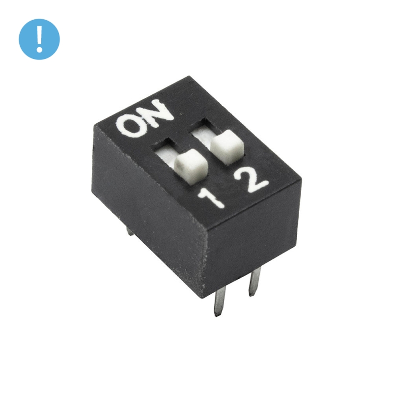 دیپ سوئیچ 2 تایی مشکی (OXO) DS-02