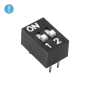 دیپ سوئیچ 2 تایی مشکی (OXO) DS-02