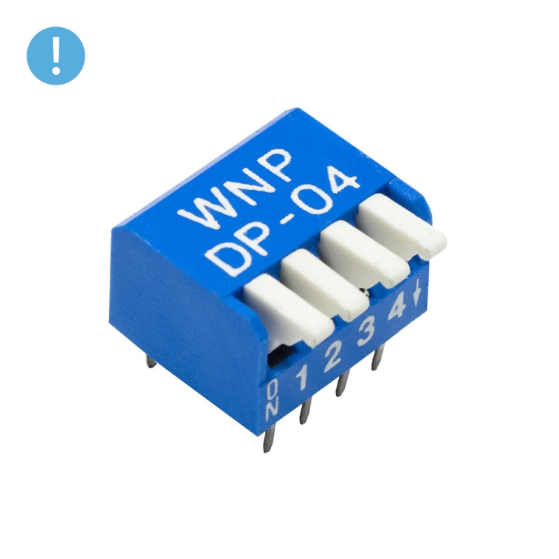 دیپ سوئیچ 4 تایی پیانویی تایوانی آبی (OXO) DPL-4