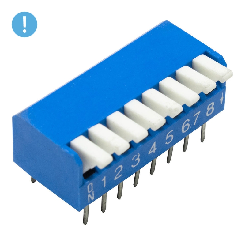 دیپ سوئیچ 8 تایی پیانویی (OXO) DPL-8