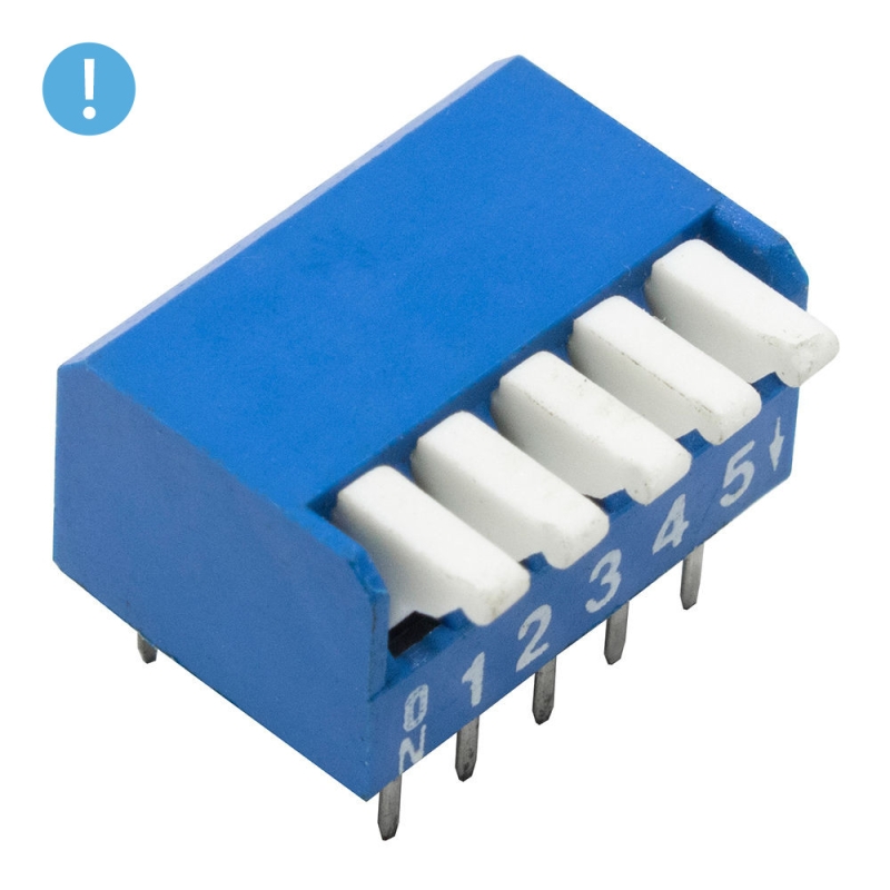 دیپ سوئیچ 5 تایی پیانویی (OXO) DPL-5