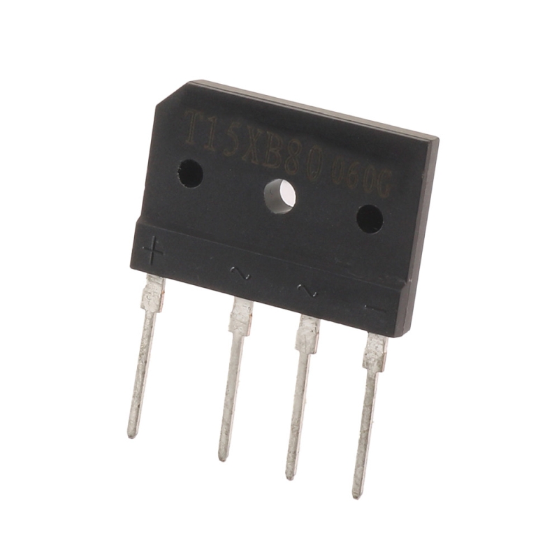 پل دیود 15A-800V تخت شانه ای T15XB80 مارک Si Power