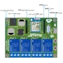 برد کنترل 4 رله WiFi و IoT ایرانیک مبتنی بر ESP8266 ESP-07 با تغذیه 12V