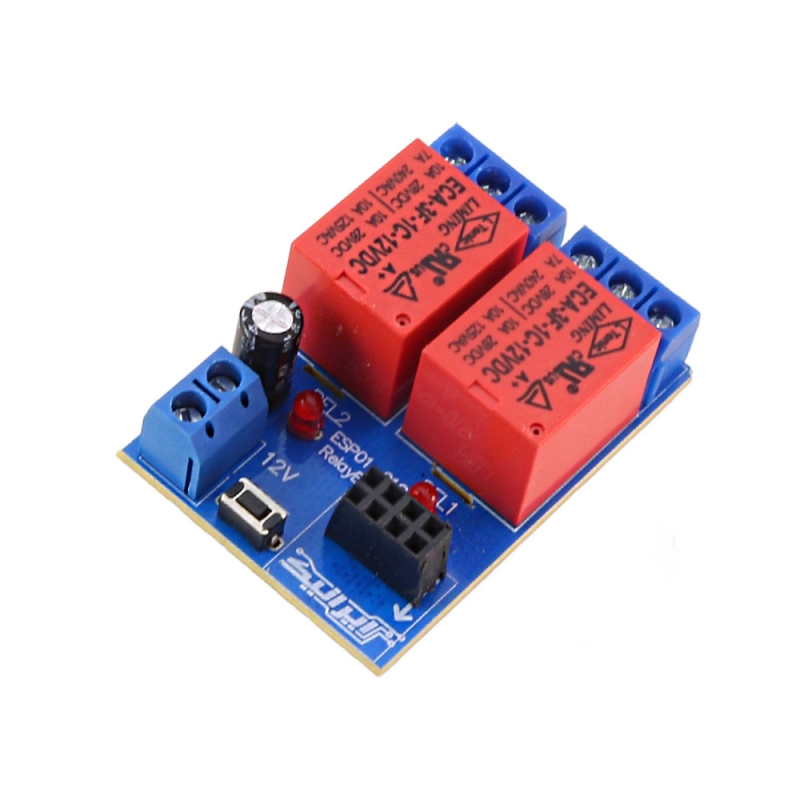 برد توسعه دو رله 12 ولت ESP8266 برای ESP-01 و ESP-01S ایرانیک