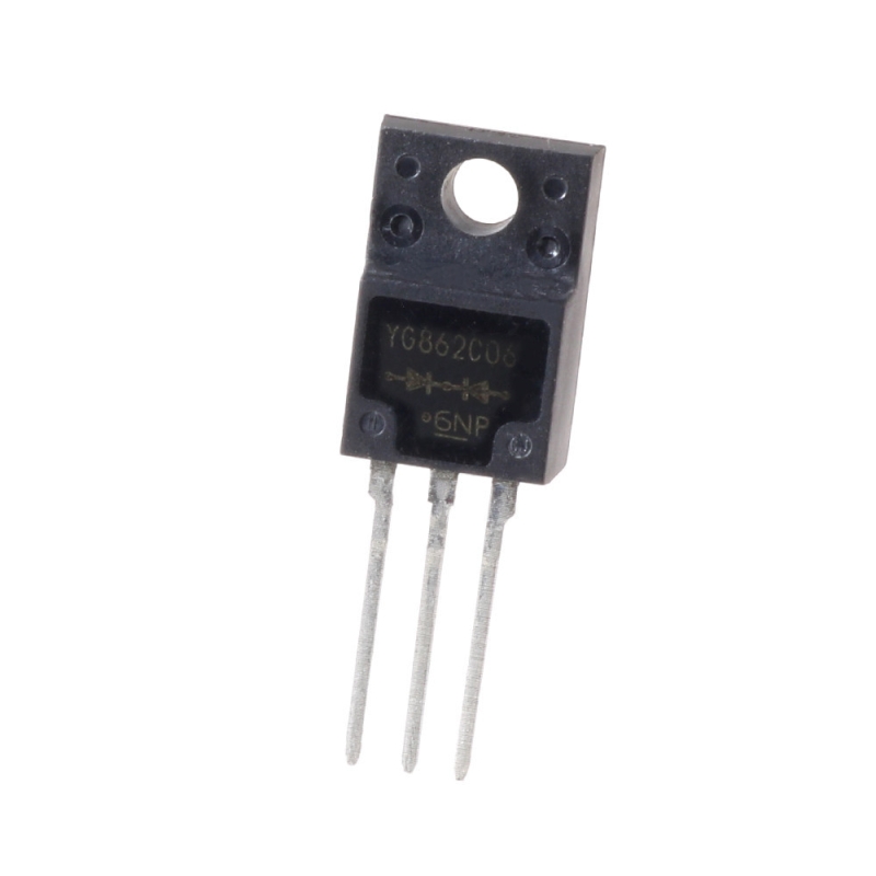 دوبل دیود شاتکی YG862C06R 60V-10A ژاپنی مارک FUJI پکیج TO-220FP