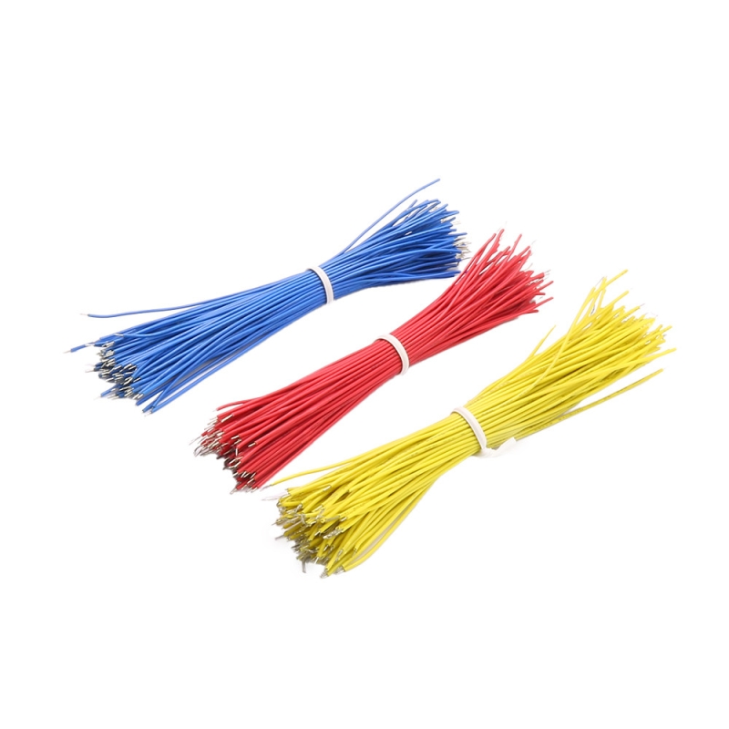 سیم افشان سایز 0.25 زرد 15cm دو سر لخت 