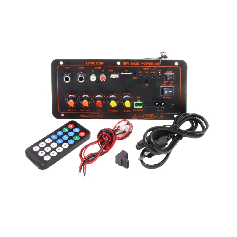پنل کامل آمپلی فایر HIFI بلوتوثی با خروجی ساب ووفر 300W مدل D300