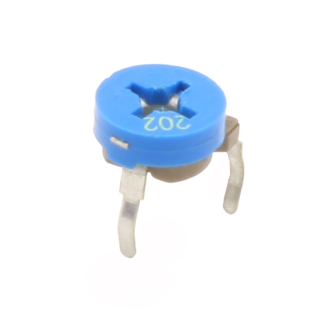 پتانسیومتر 2K اهم خوابیده صنعتی 6mm