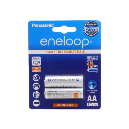 باتری قلمی eneloop قابل شارژ 2000mAh دو تایی مارک Panasonic