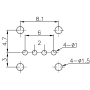 تک سوئیچ دوبل چهار پایه رایت هولدر دار مدل SH-06G-04