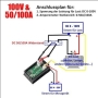 آمپرمتر ولتمتر DC روپنلی 100 آمپر 0v-100v شنت خور