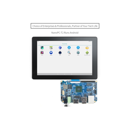 برد چهار هسته ای NanoPC-T2 رم 1GB دارای خروجی تصویر به همراه بلوتوث و وایفای داخلی