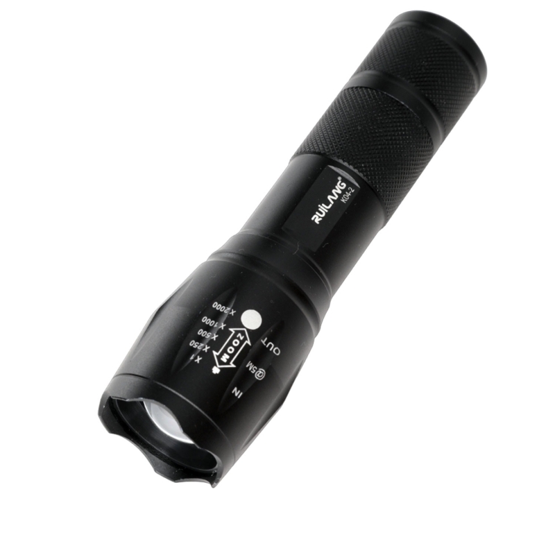 چراغ قوه دو لامپه XPE+UV زوم دار مدل K04-2