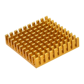 هیت سینک طلایی مربعی سایز 45x45x10mm